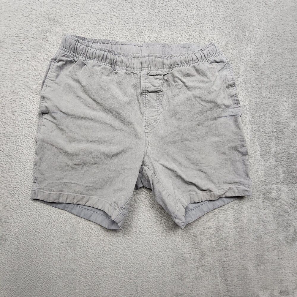 Freefly Mens M Gray Shorts Cotton Blend Casual Elastic Waist Lightweight Wear